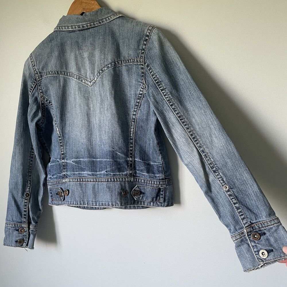 Vintage Silver Jeans Denim Jacket Coat y2k 2000's Blue Cotton Women's Small - Picture 4 of 7